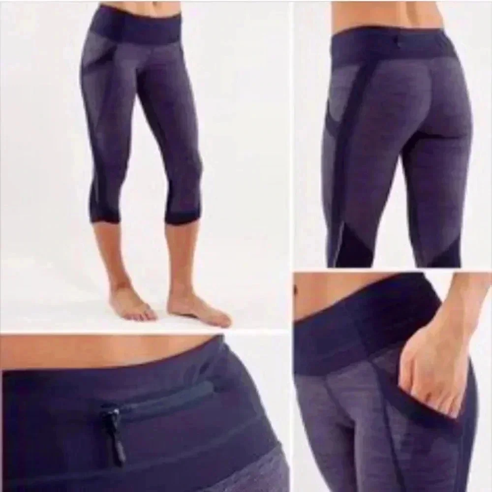 Lululemon run reflector crops